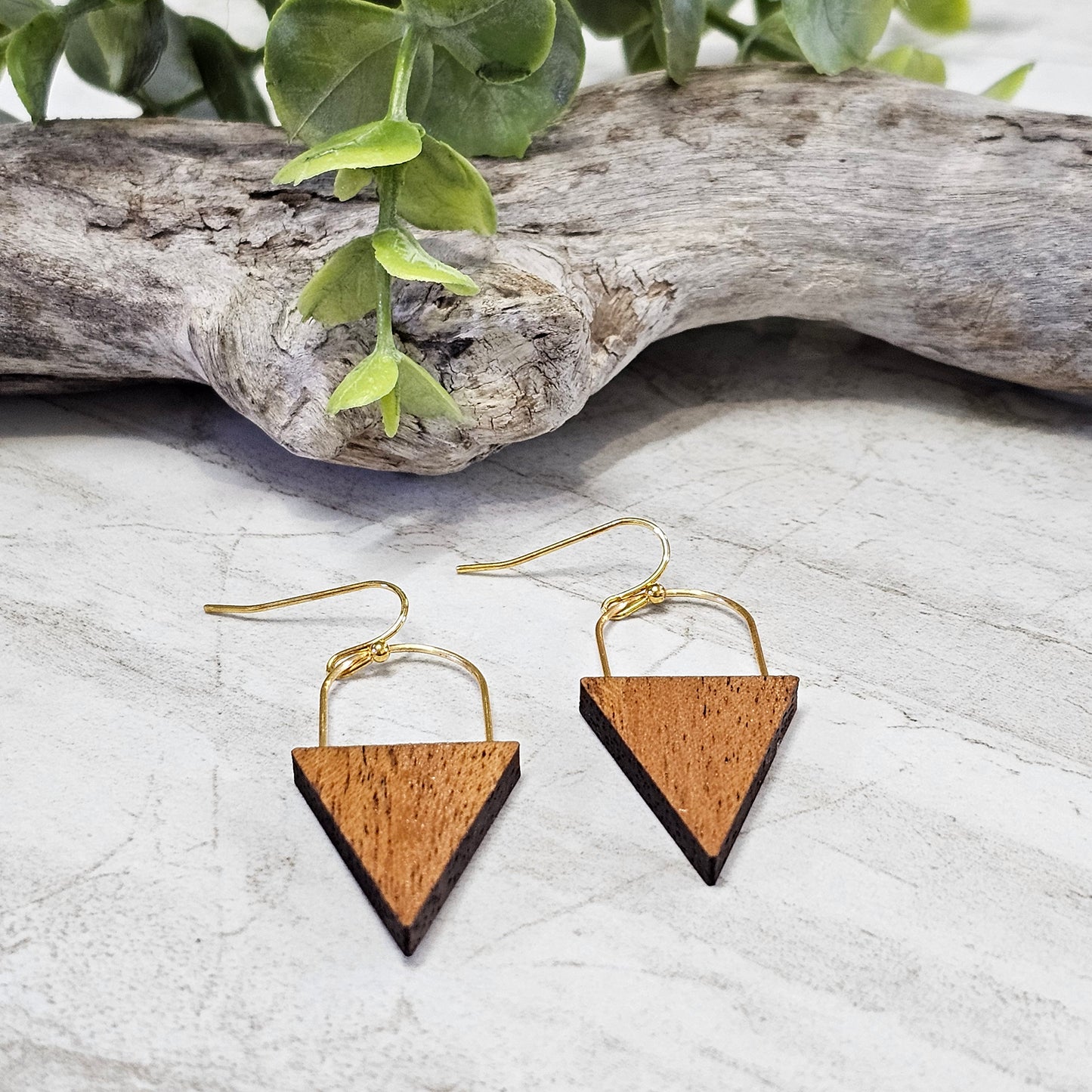 Wood And Wire/Metal Earrings- WW-20