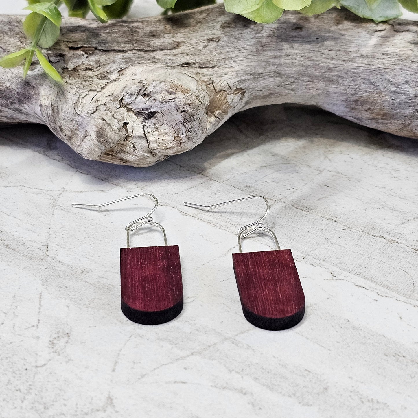 Wood And Wire/Metal Earrings- WW-22