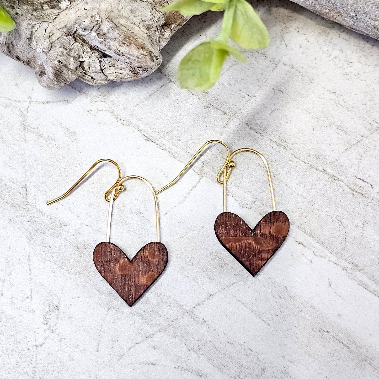 Wood And Wire/Metal Earrings- WW-9