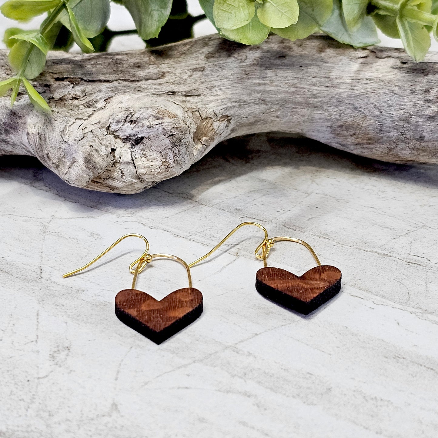 Wood And Wire/Metal Earrings- WW-9