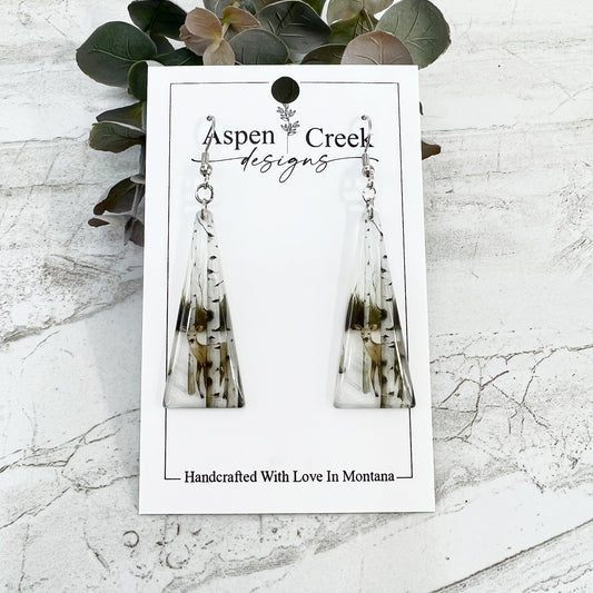 Resin Earrings- Deer In The Woods Scenic