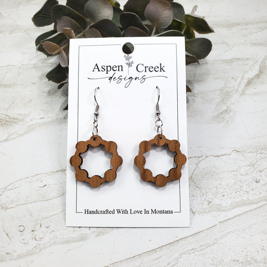 Wood Earrings- Circles