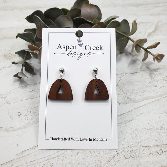 Wood Earrings- Bell