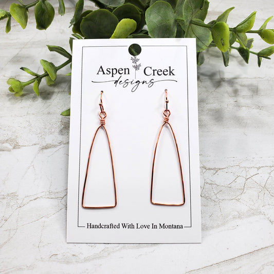 Wire Hoops- Slender Triangle