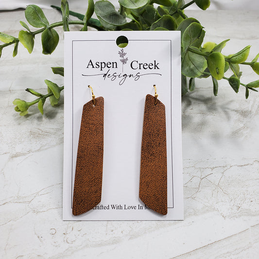 Leather Earrings- Montana Brown