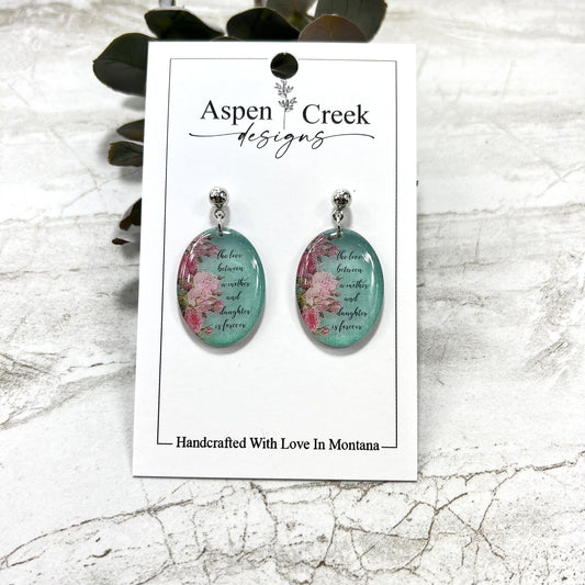 Resin Earrings- Mother Daughter Lover