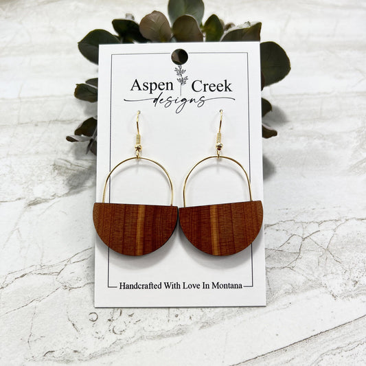 Wood & Wire Earrings- Cedar