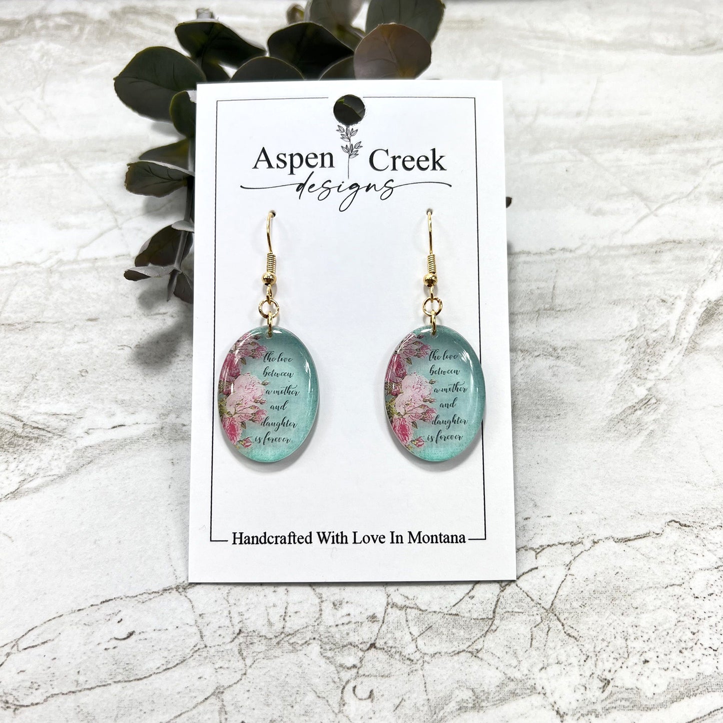 Resin Earrings- Mother Daughter