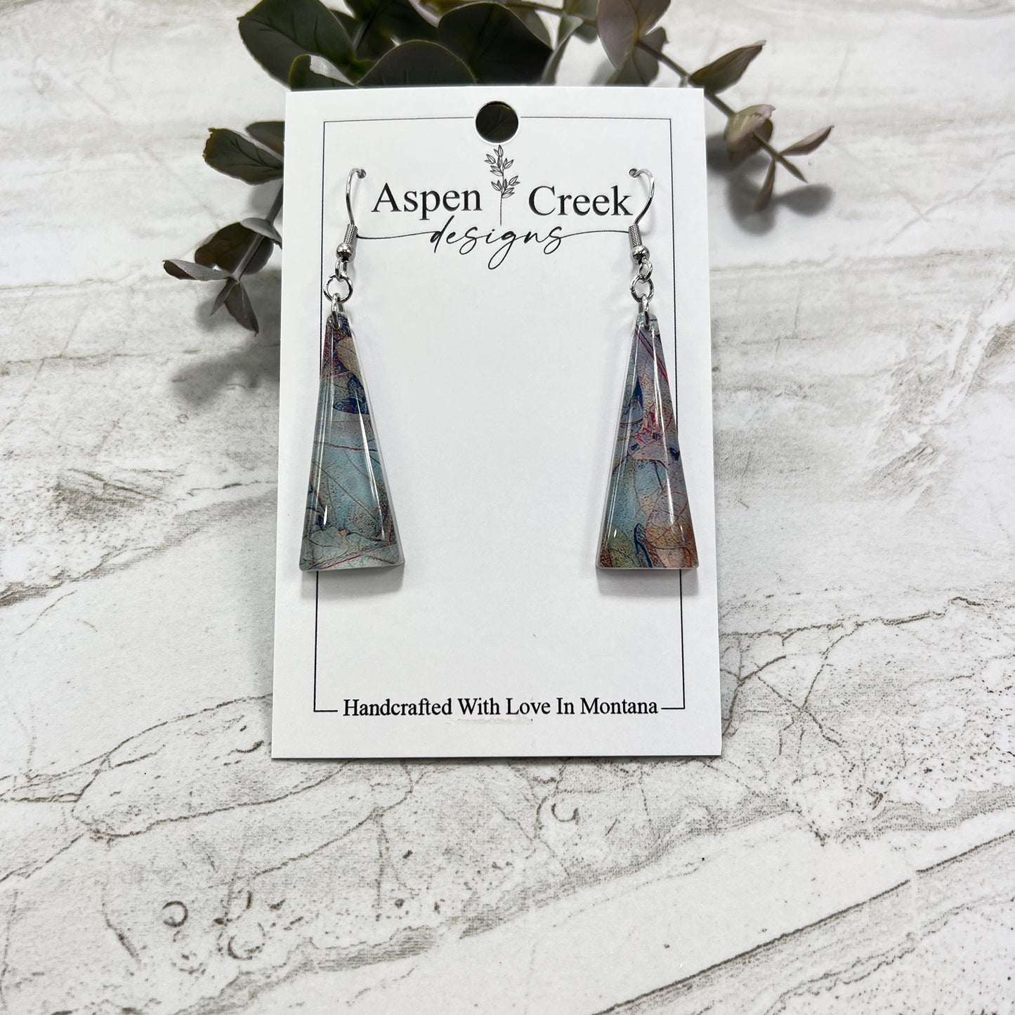 Resin Earrings- Leaves