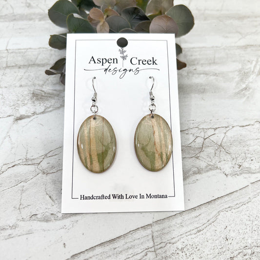 Resin Earrings- Deer In The Woods Scenic